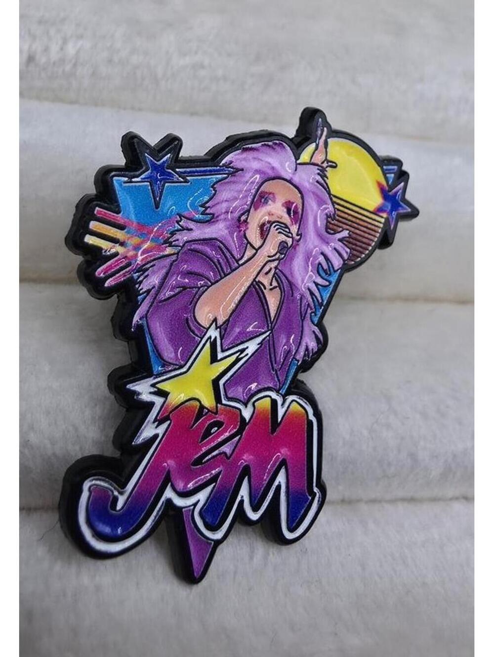 Jem and the Holograms Enamel Pin Brooch Retro 80s Pop Music Collectible
